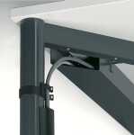 Kabelkanal 1200 Befestigung an Tisch- platte, silber