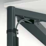 Kabelkanal 1800 Befestigung an Tisch- platte, silber