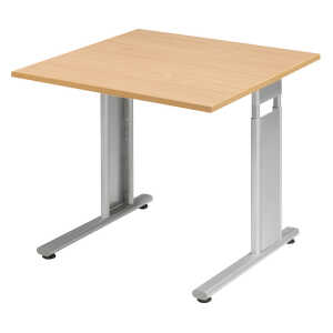 Schreibtisch C Fuß Flex Maße: 800 x 680-820 x 800 mm buche