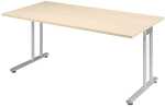 Arbeitstisch C-Fuß Flex Ahorn/Silber...