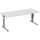 Schreibtisch B1800xT800mm, Flex lichtgrau/silber
