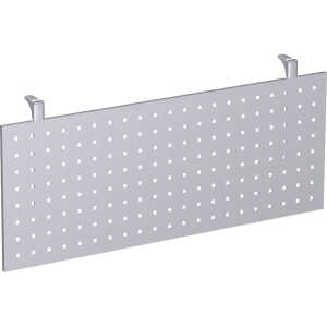 Sichtblende gelocht Silber Tischbreite 1200, C-Fuß Flex