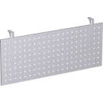 Sichtblende gelocht Silber Tischbreite 1200, C-Fuß...