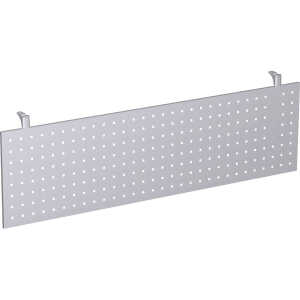 Sichtblende gelocht Silber Tischbreite 1600, C-Fuß Flex