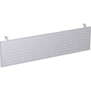 Sichtblende gelocht Silber Tischbreite 1800, C-Fuß Flex