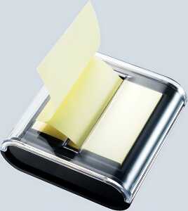 Spender für Z-Notes 75 x 75mm schwarz inkl. 1 Block mit 50 Blatt