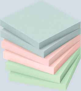 Haftnotiz, 75 x 75mm, 100 Blatt, Pastellgrün, Pastellblau