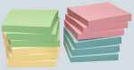 RC Haftnotizen, 75x75mm 100 Bl, Blauen Engel, bunt