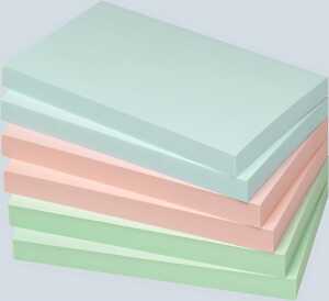 Haftnotiz, 125 x 75mm, 100 Blatt, Pastellgrün, Pastellblau,