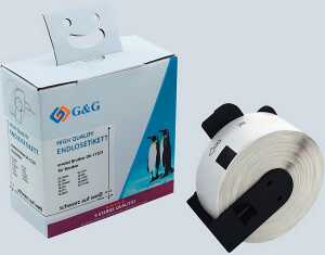 Premium Etiketten 29x90 komp. zu Brother DK-11201, schwarz auf weiß