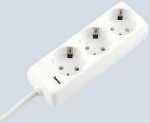 Steckdosenleiste 3fach weiss Zuleitung 1,4 m