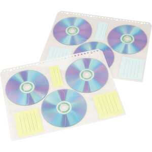 A4 CD-R Folienhüllen abheftbar 3 CDs je Folie mit Indexkarten