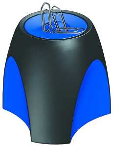 Büroklammernspender DELTA schwarz/ blau magnetisch