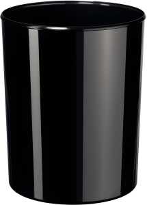 Papierkorb Elegance schwarz 20 Liter, hochglänzend