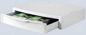Monitor Stand, 1 geschlossenes Schubfach, lichtgrau