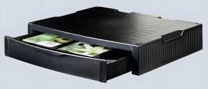 Monitor Stand, 1 geschlossenes Schubfach, schwarz