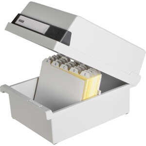 HAN Karteikasten A6 quer, für 800 Karten, lichtgrau