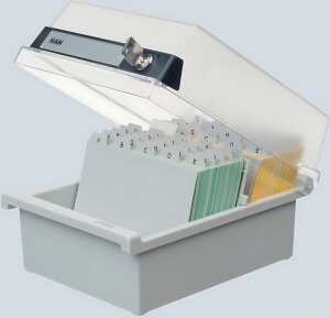 Karteikasten A6 quer grau Special Edition f.ca 900 Karten