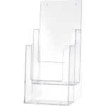 Tischprospekthalter glasklar für 2x1/3 A4/C6 lang...