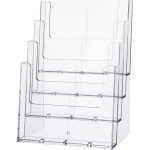 Tischprospekthalter glasklar 4xA4 hoch,frei stehend,...