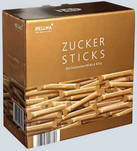 Hellma Zuckersticks Goldlinie 750x4g Feinzucker
