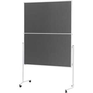 Moderationstafel klappbar Filz grau 1500x1200mm Alurahmen weiß