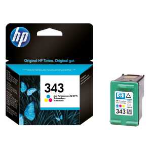 HP Tintenpatrone Originalzubehör 343 ca. 330 Seiten mehrfarbig 7ml