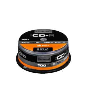 Rohling CD-R 80 Min. 700MB, 52x, 25er Spindel, bedruckbar