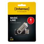Speicherstick Basic Line USB 2.0 schwarz-silber,...