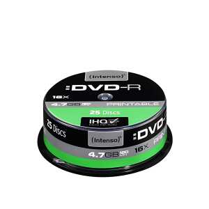 Rohling DVD-R 4,7GB, 16x, Spindel 25er, bedruckbar