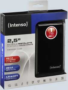 Portable Festplatte 2,5" USB 3.0 schwarz, Speicherkapazität 1 TB
