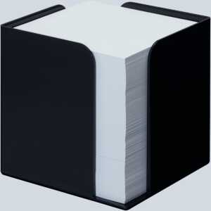 Zettelwürfel Re-Solution schwarz 100% recyceltes Polypropylen