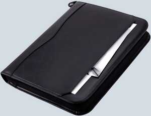 Alassio Ringbuchmappe REGGIO - A4, Lederimität, schwarz