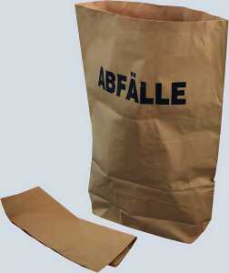 Bio-Abfallsäcke mit Aufdruck "Abfall", 120L, natur, 70x95x22 cm,