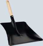 Kehrschaufel Blech m.Holzgriff, schwarz, ohne Lippe,...