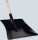 Kehrschaufel Blech m.Holzgriff, schwarz, ohne Lippe, 4x23x42 cm