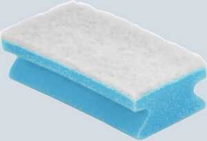 Scheuerschwamm 14x7x4,5 cm kratzfrei blau/weiß