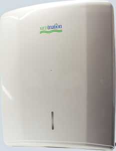 Handtuchspender für alle Papier- formate, weiß, aus ABS Kunststoff,