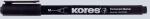 Kores Faserschreiber CD/DVD Marker schwarz, permanent