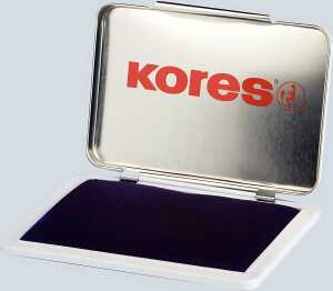 Stempelkissen 7x11cm blau getränkt, Metallgehäuse