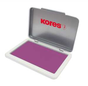 Stempelkissen 7x11cm violett getränkt, Metallgehäuse