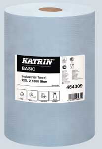 Putzrolle Katrin Basic XXL 2 blue 1000 Bl.,2 lg.2x360m Blatt 38x36cm