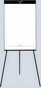 Flipchart UNIVERSAL Triangle - Dreibeinstativ, 68 x 105 cm, Seitenarme
