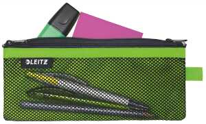 LEITZ Traveller ZipBeutel WOW M grün 23x85cm 2 Fächer 1xblickdicht