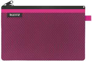 LEITZ Traveller ZipBeutel WOW L pink 23x15cm 2 Fächer 1xblickdicht