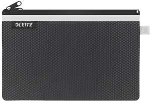 LEITZ Traveller ZipBeutel WOW L schwarz 26x15cm 2 Fächer 1xblickdicht