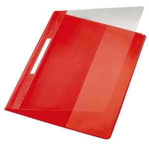 LEITZ Schnellhefter A4 Plastik rot 41940025 mit Tasche