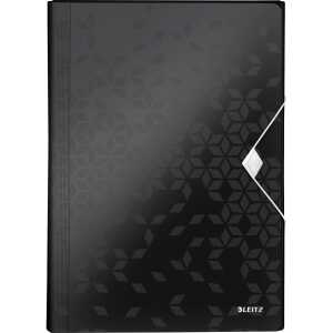 LEITZ WOW Projektmappe 5 Fächer schwarz 1 Zusatzfach für ca. 250Blatt