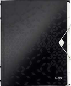 WOW Ordnungsmappe 6 Fächer schwarz 3 Schutzklappen Inhaltsverzeichnis