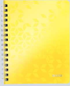 LEITZ Collegeblock WOW A4 PPEinband liniert gelb spiralgebunden